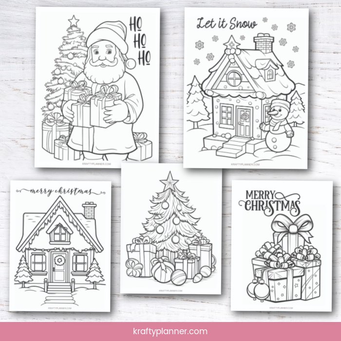 Christmas coloring book pages